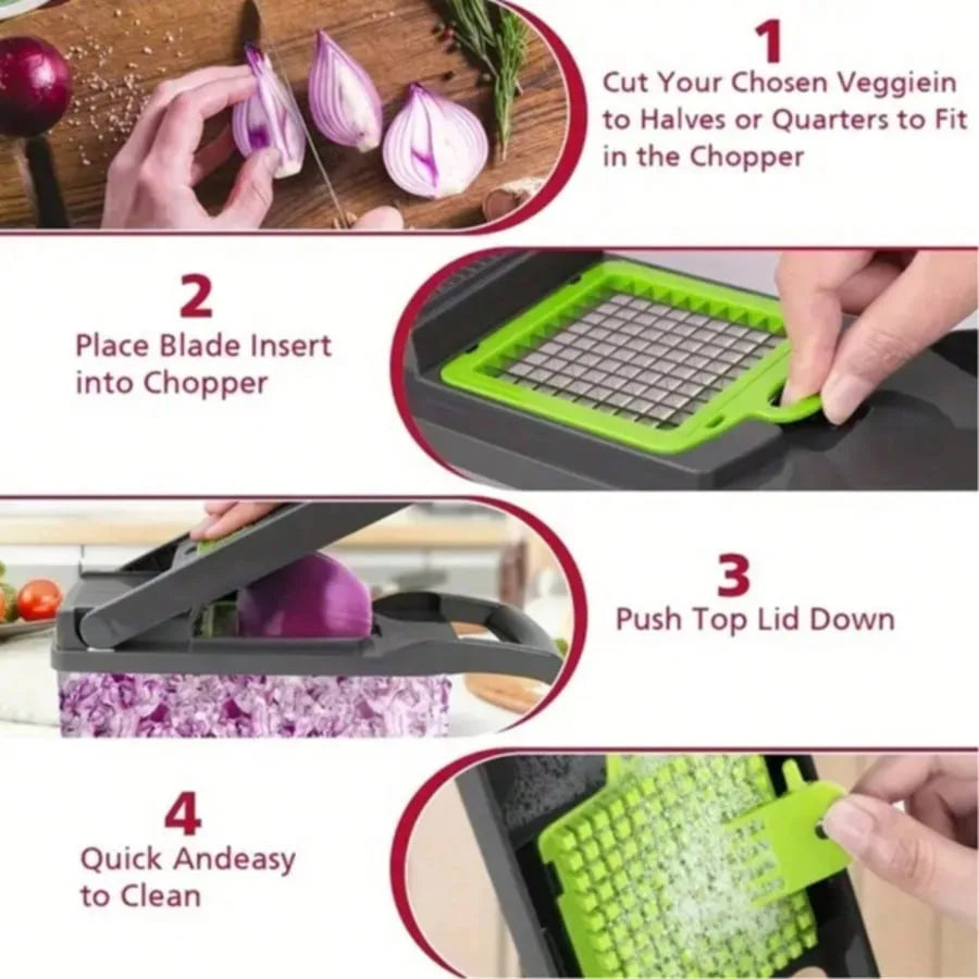 Guarded Vegetable Chopper Set