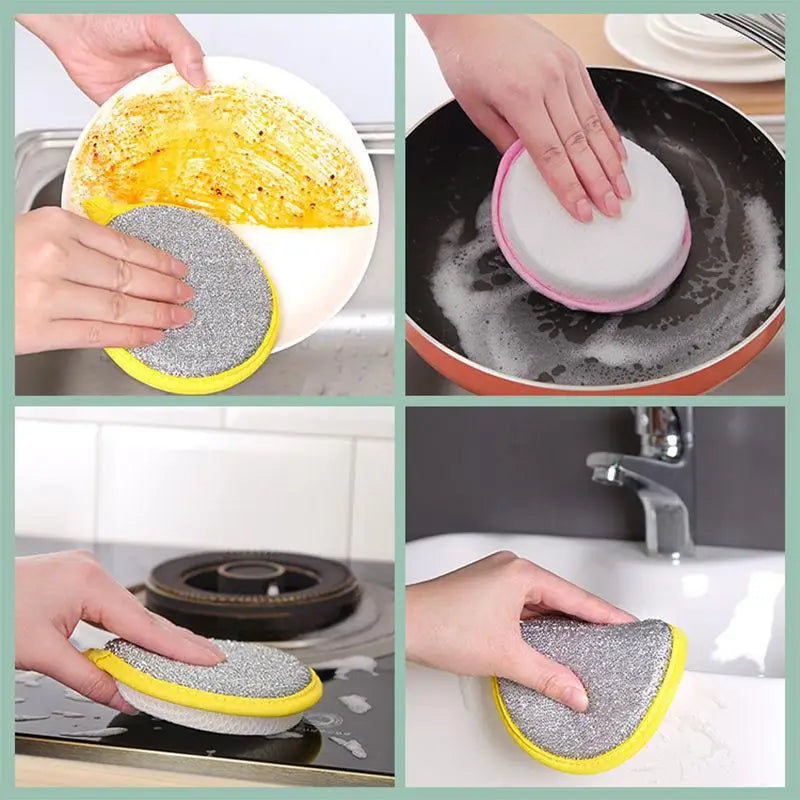 Double-Sided Dishwashing Scrub Set